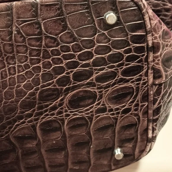 Furla Brown Croc-Embossed Tote Bag - Picture 7 of 10